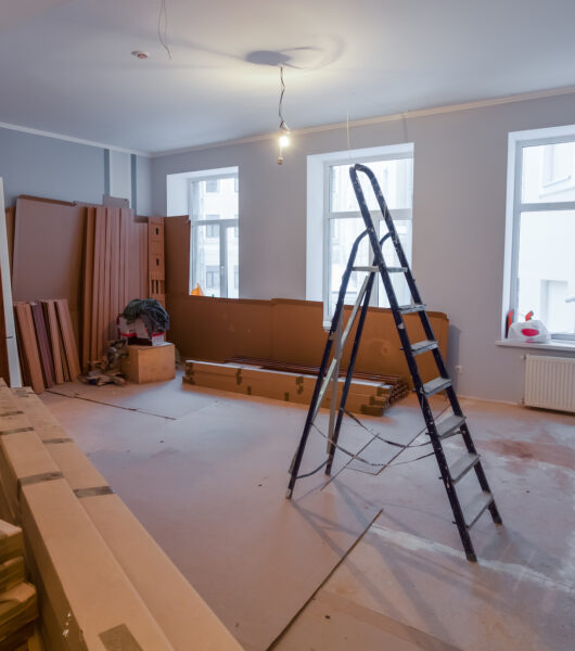 Interior of apartment  during on the renovation and construction